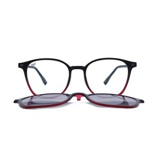 SQUARE MAKA BLACK RED POLARISED CLIP ON