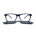 SQUARE GHOV HANDMADE BLACK BLUE POLARISED CLIP ON
