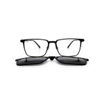 SQUARE ONCE BLACK ULTEM TITANIUM POLARISED CLIP ON