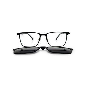 SQUARE ONCE BLACK ULTEM TITANIUM POLARISED CLIP ON
