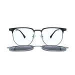 SQUARE MAKA SILVER POLARISED CLIP ON