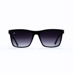 SQUARE HANDMADE SUNGLASSES WITH GREEN POLARISED LENSES