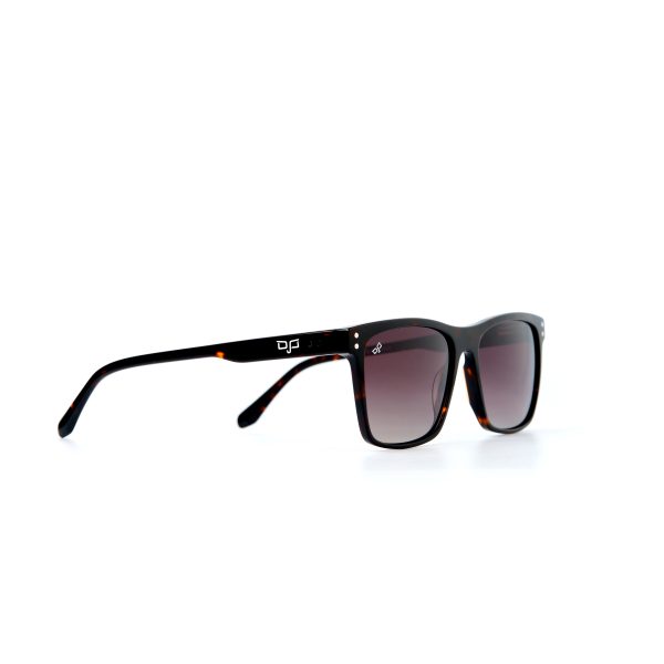 SQUARE HANDMADE SUNGLASSES WITH BROWN POLARISED LENSES - Image 2