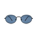 OVAL SUNGLASSES WITH BLUE LENSES