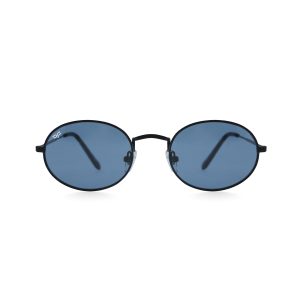 OVAL SUNGLASSES WITH BLUE LENSES