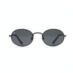 OVAL OVAL SUNGLASSES WITH BLACK LENSES