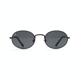 OVAL OVAL SUNGLASSES WITH BLACK LENSES