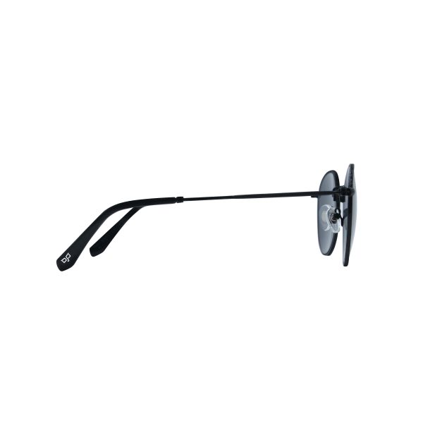 CLASSIC ROUND METAL SUNGLASSES WITH BLACK LENSES - Image 3