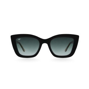 CAT EYE SUNGLASSES WITH GREEN LENSES