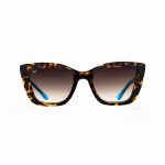 CAT EYE SUNGLASSES WITH BROWN LENSES