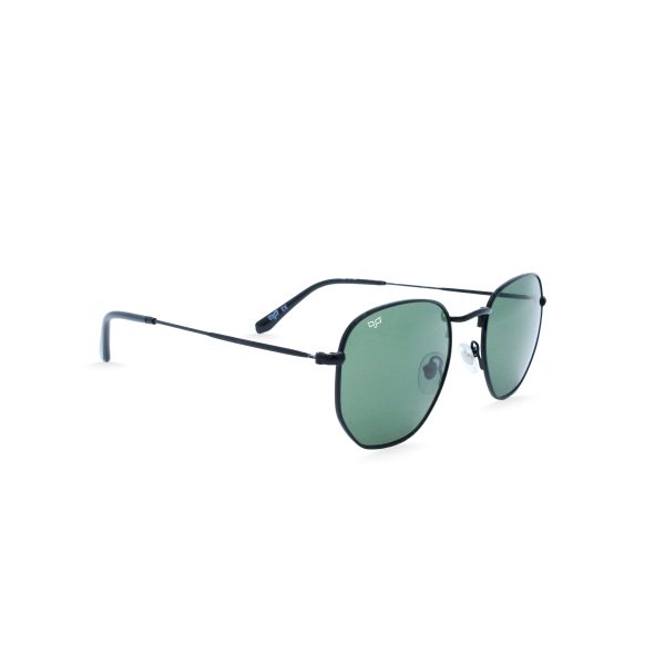 SQUARE BLACK FRAME AND TEMPLES AND GREEN LENSES - Image 2