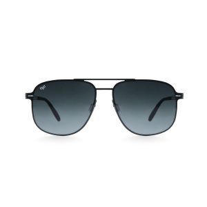 SQUARE STAINLESS STEEL SCREW LESS BLACK FRAME AND LENSES