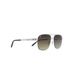 SQUARE STAINLESS STEEL SCREW LESS GOLD FRAME WITH BROWN LENSES - Image 2