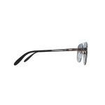 SQUARE STAINLESS STEEL SCREW LESS GOLD FRAME WITH BROWN LENSES - Image 3