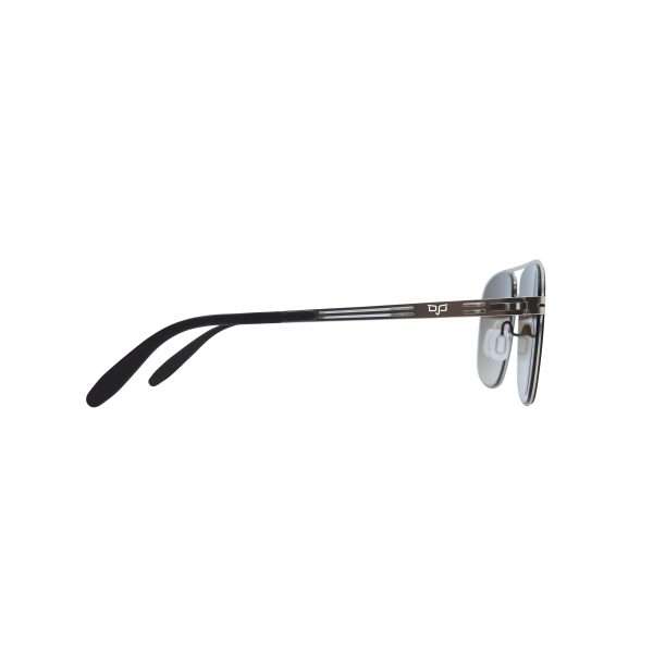 SQUARE STAINLESS STEEL SCREW LESS GOLD FRAME WITH BROWN LENSES - Image 3