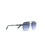 SQUARE STAINLESS STEEL SCREW LESS BLACK FRAME AND BLUE LENSES - Image 2