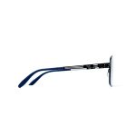 SQUARE STAINLESS STEEL SCREW LESS BLACK FRAME AND BLUE LENSES - Image 3