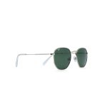 SQUARE GOLD FRAME AND TEMPLES AND GREEN LENSES - Image 2