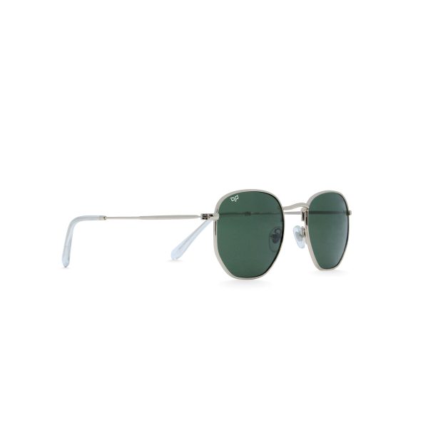 SQUARE GOLD FRAME AND TEMPLES AND GREEN LENSES - Image 2