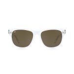SQUARE SUNGLASSES WITH BROWN LENSES