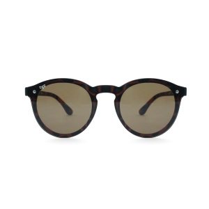 ROUND TRANSPARENT BROWN FRAME AND LENSES
