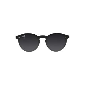 ROUND AUGA GREY BLACK POLARISED