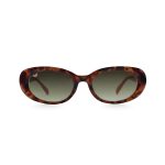 OVAL SUNGLASSES WITH BROWN LENSES