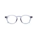 ROUND PHOTOCHROMIC CLEAR BLUE TO DARK BLUE FRAME AND CLEAR TO GREY LENSES