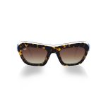 CAT EYE MASO SHELL BROWN CLEAR POLARISED HANDMADE