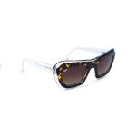 CAT EYE MASO SHELL BROWN CLEAR POLARISED HANDMADE - Image 2
