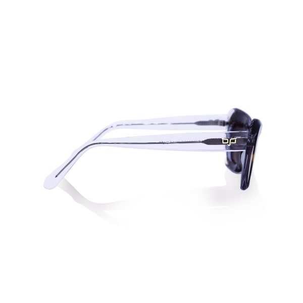 CAT EYE MASO SHELL BROWN CLEAR POLARISED HANDMADE - Image 3