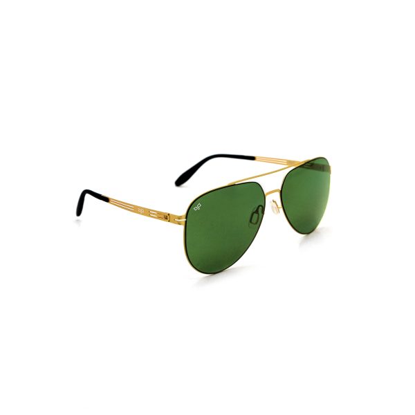 AVIATORS LYLYGRAD STAINLESS STEEL SCREW LESS GOLD GREEN POLARISED - Image 2