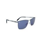 SQUARE LYLYGRAD STAINLESS STEEL SCREW LESS SILVER BLUE POLARISED - Image 2