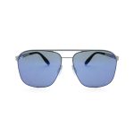 SQUARE LYLYGRAD STAINLESS STEEL SCREW LESS SILVER BLUE  POLARISED