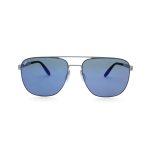 SQUARE LYLYGRAD STAINLESS STEEL SCREW LESS SILVER BLUE  POLARISED