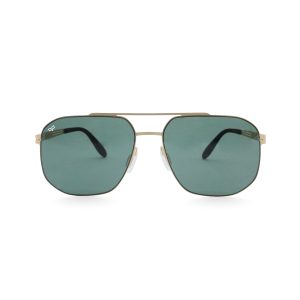 SQUARE LYLYGRAD STAINLESS STEEL SCREW LESS GOLD GREEN POLARISED