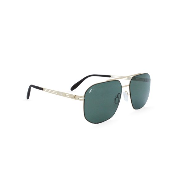 SQUARE LYLYGRAD STAINLESS STEEL SCREW LESS GOLD GREEN POLARISED - Image 2