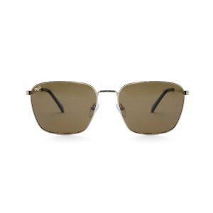 SQUARE OLHO GOLD BROWN POLARISED