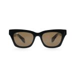 SQUARE OLLO BLACK BROWN POLARISED HANDMADE