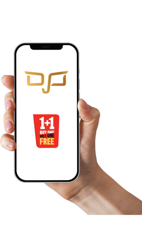 OJO Sun & Glasses loyalty app on a phone